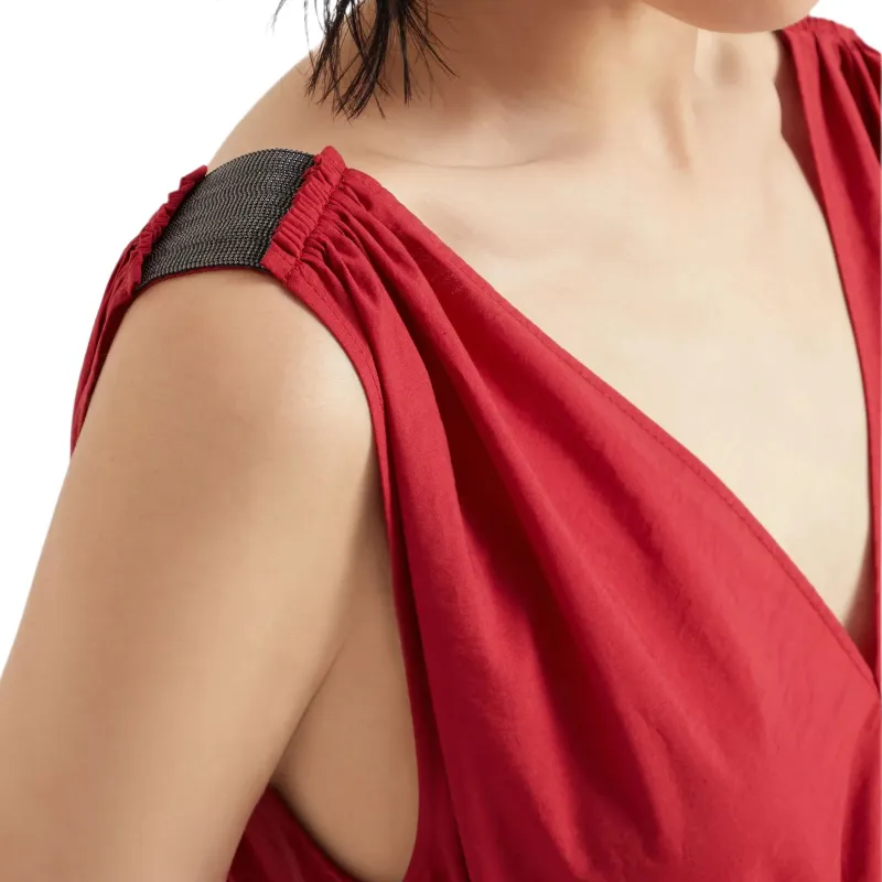 Brunello Cucinelli Poplin Midi Dress-5