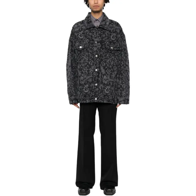 OFF-WHITE Paisley-print Denim Jacket-2