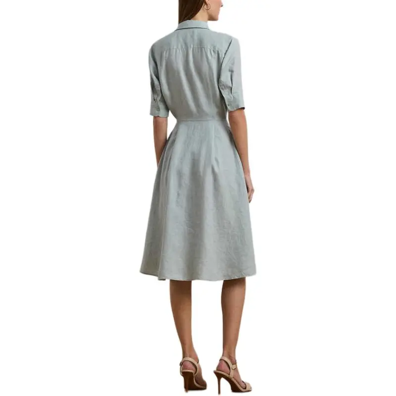 LAUREN RALPH LAUREN SS25 Short Sleeved Dress Women's Green-2