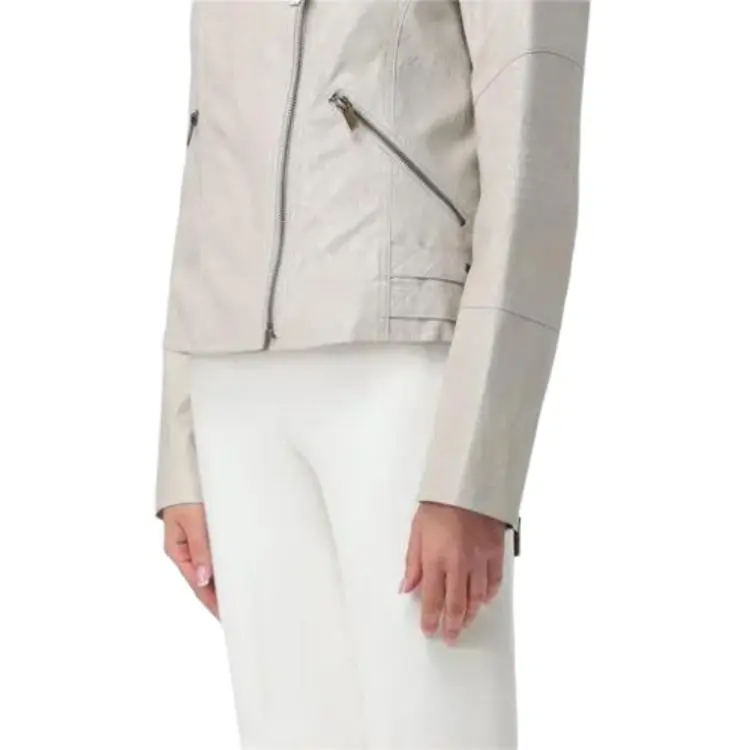 Twinset Zipped Faux Leather Biker Jacket-5