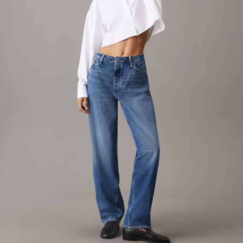 CALVIN KLEIN Jeans Europe Version Women's Medium Blue-2