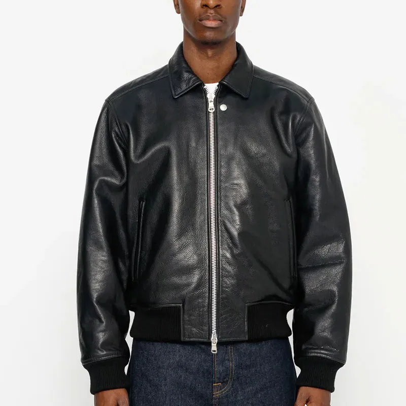 Stussy Leather Flight Jacket-3