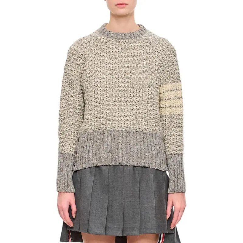 THOM BROWNE 4 Bar Crewneck Jumper-3