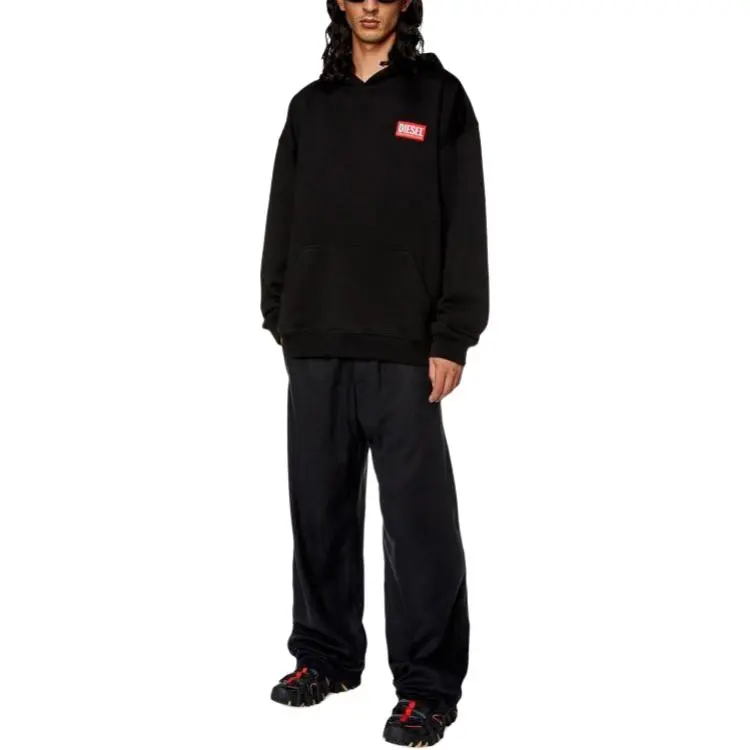 DIESEL S Nlabel Hood L1 Logo Patch Hoodie-4