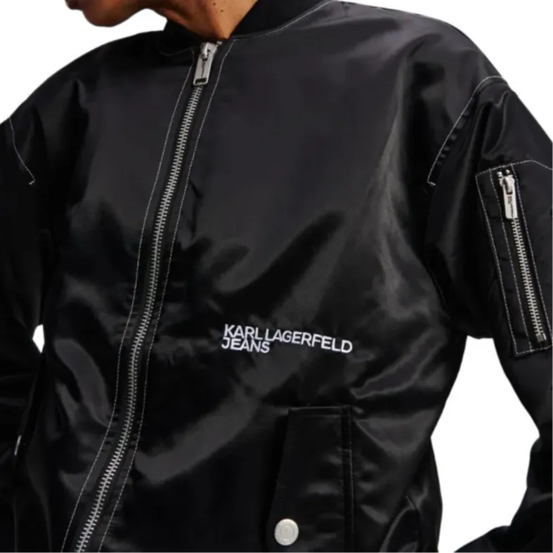 KARL LAGERFELD / Karl Lagerfeld Jeans Satin finish Bomber Jacket-5