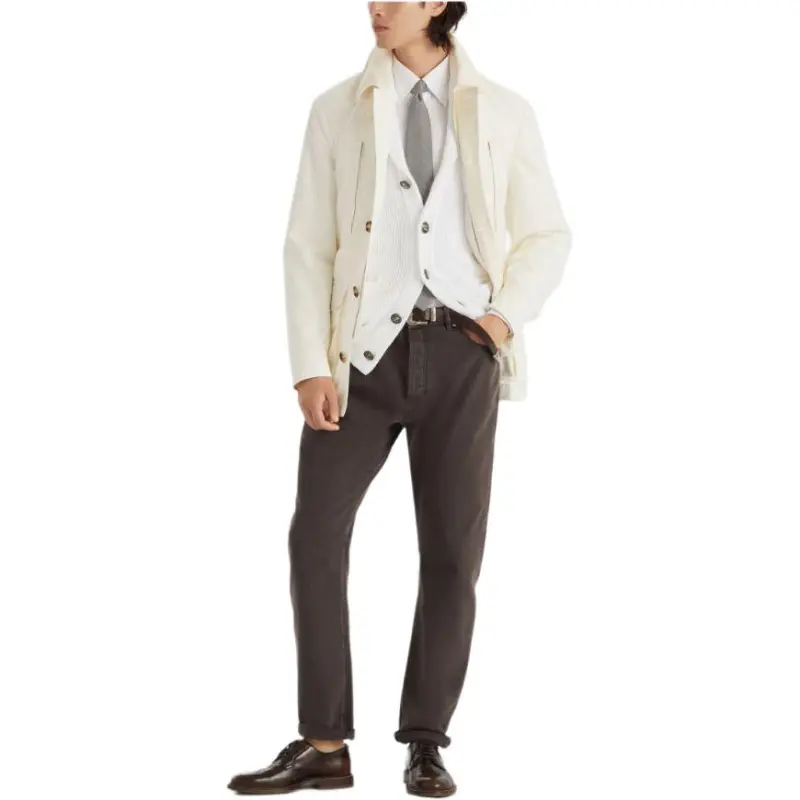 Brunello Cucinelli Water Resistant Gabardine Belted Parka-1