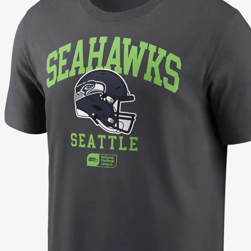 Nike NFL FW24 Seattle Seahawks Helmet Essential T-Shirt Men's Anthracite-2