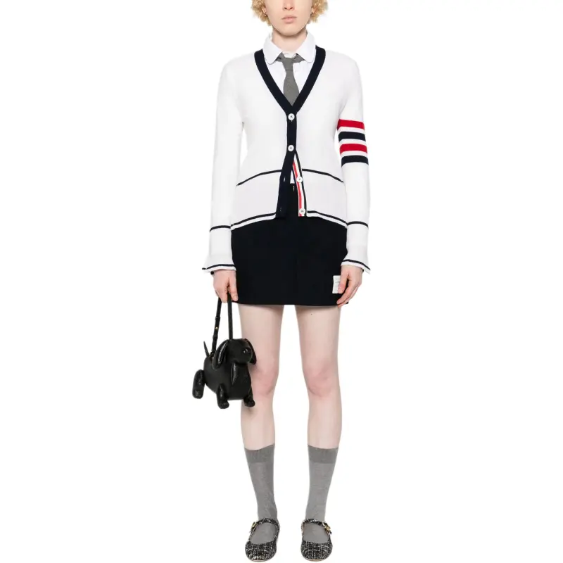 THOM BROWNE 4 Bar Cashmere Cardigan-3