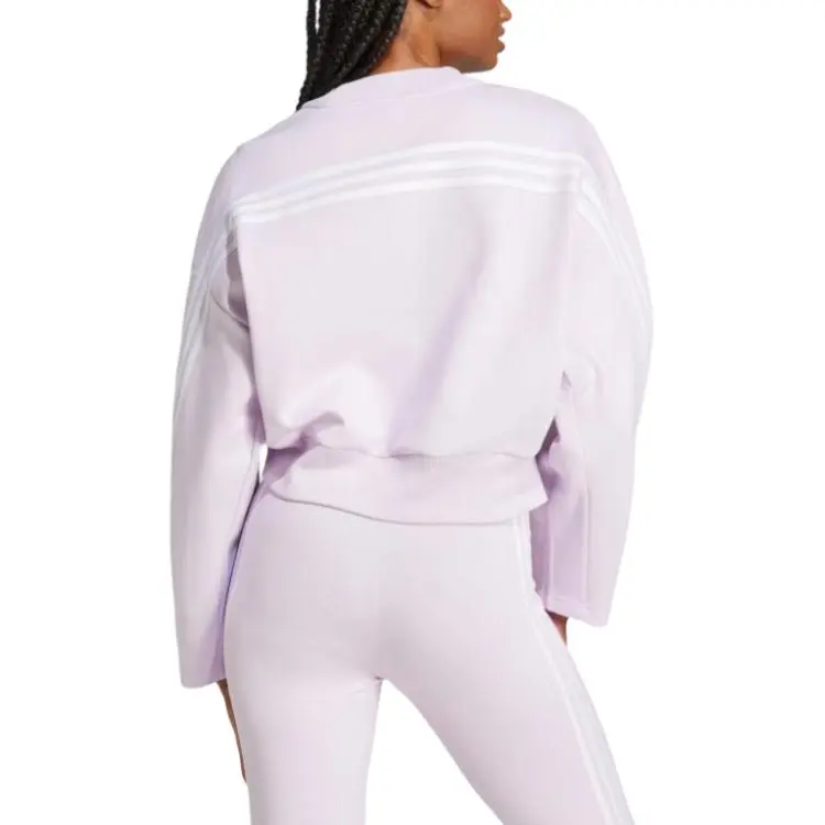 Adidas Future Icons3 Stripes Sweatshirt Women's Ice Lavender-3