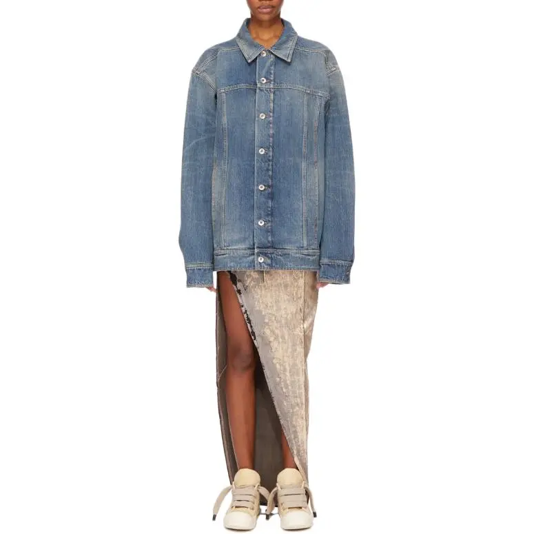 Rick Owens DRKSHDW Jumbo Denim Jacket 'Washed Indigo'-2