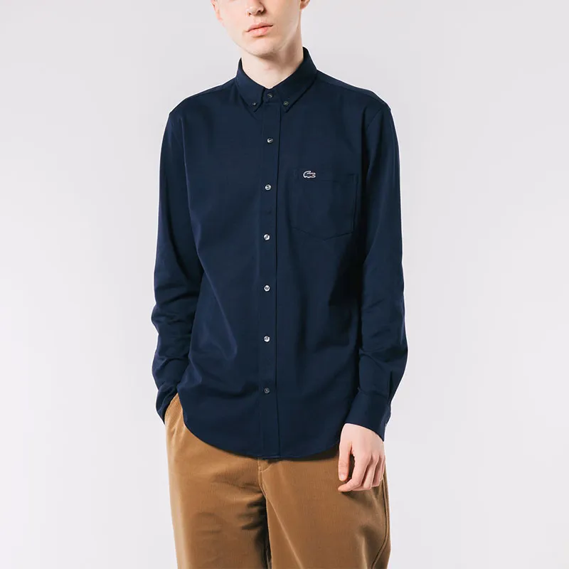 LACOSTE Shirt Men's Marine Blue-3