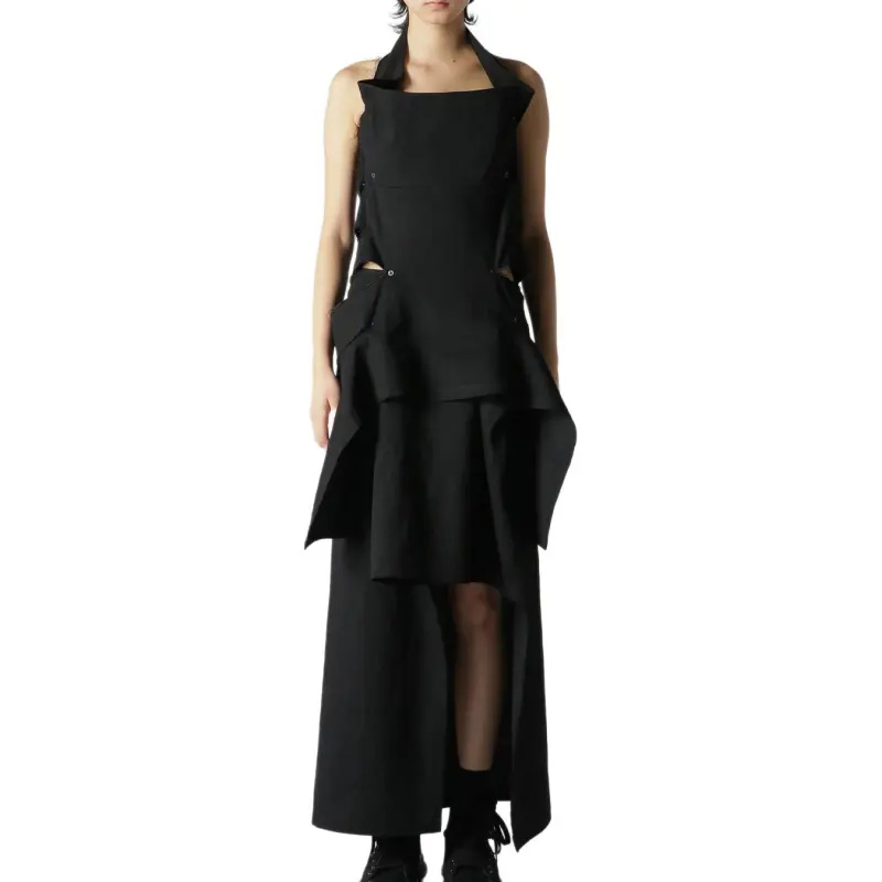 Yohji Yamamoto Sleeveless Dress Women's Black-2