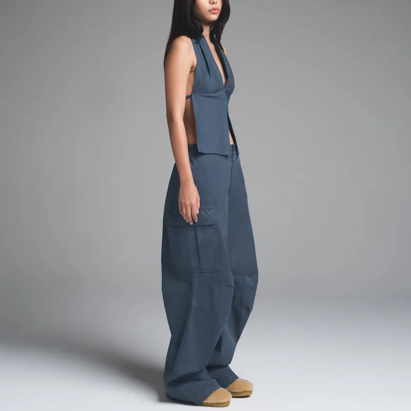 SKIMS SS25 OUTDOOR WOVEN CARGO PANT Cargo Pants Women's INDIGO/Indigo-3