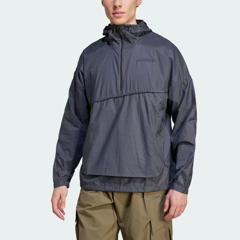 Adidas XPLORICTerre WIND ANORAK Jacket Men's Dark Gray-1
