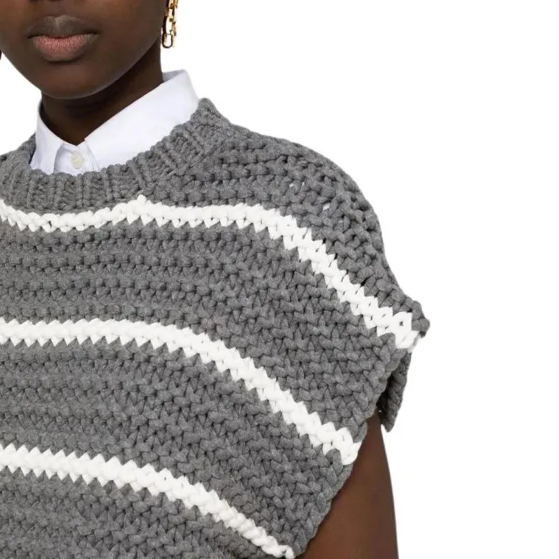 Brunello Cucinelli Chunky knit Short sleeve Jumper-4