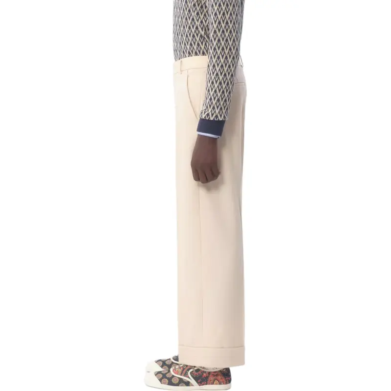 Valentino Turn up Gabardine Trousers-4