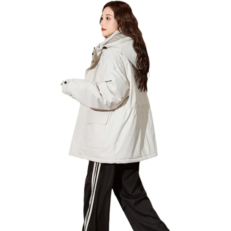 Tonlion Puffer Jacket Women's Beige Apricot-2