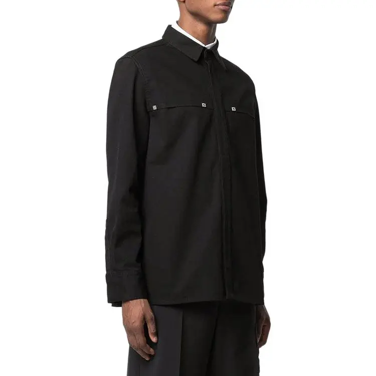 Givenchy 4G Rivet Long Sleeved Denim Shirt-3