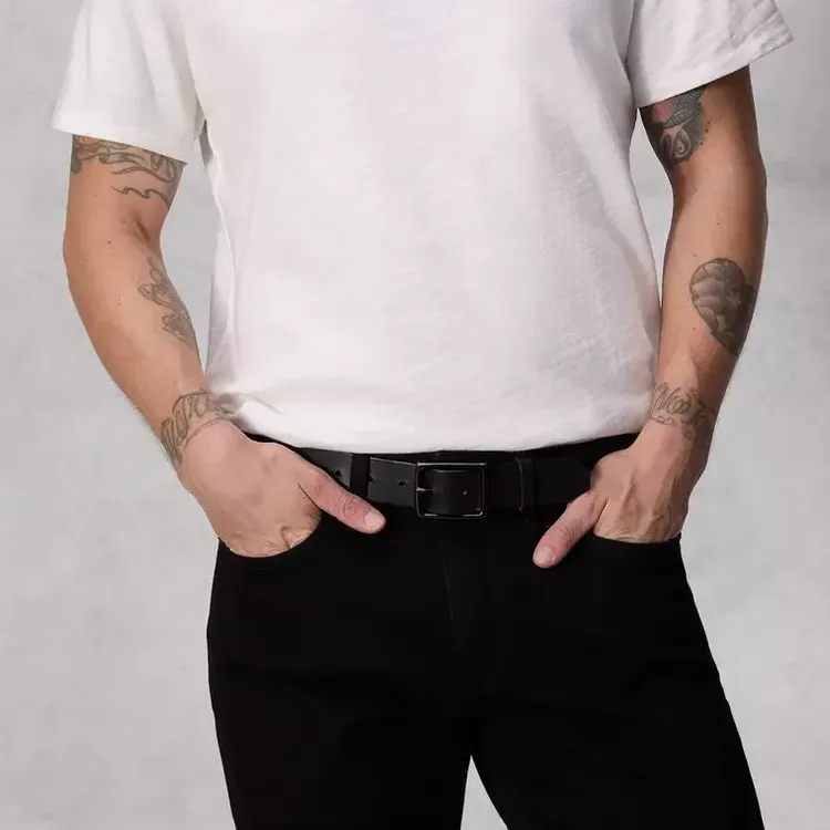 Rag & Bone Leather Cow Leather Leather Belts Men's Black --1