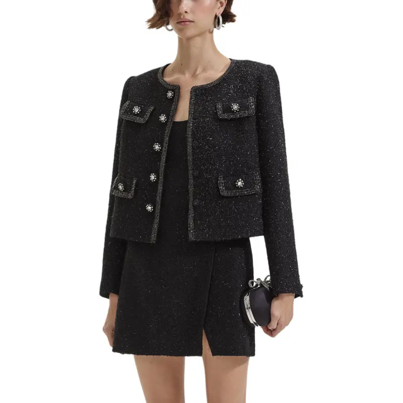 Self portrait Jackets Coats Women's Classic Black-2