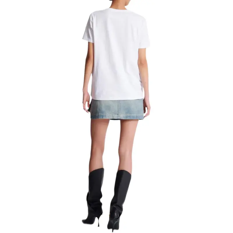 BALMAIN Chain print Cotton T shirt-3