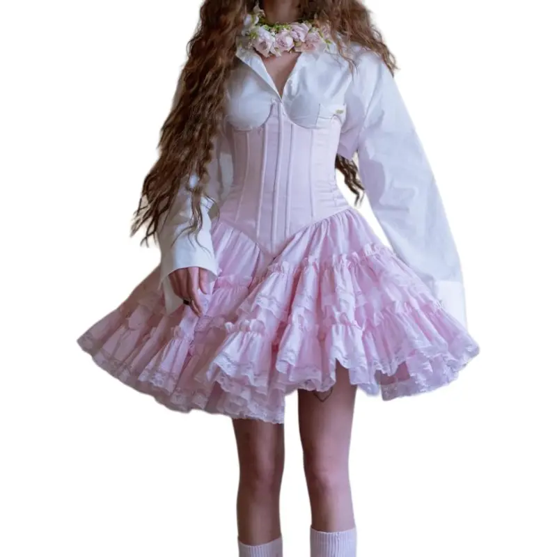 Selkie Collection SS24 Casual Short Skirts Women's Soft Pink-4