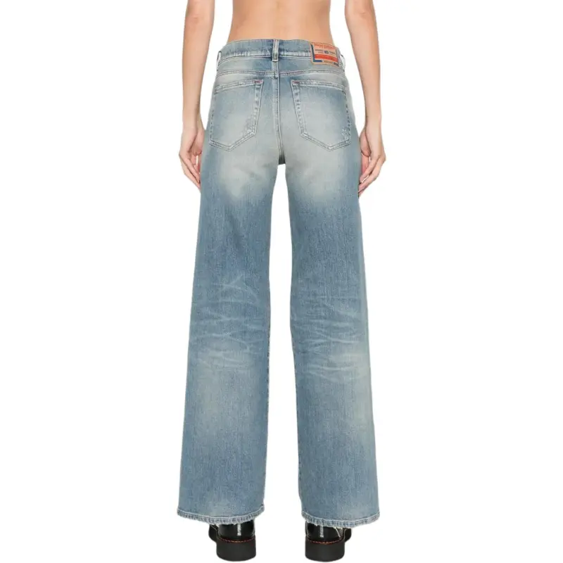 DIESEL 1978 D Akemi Straight Leg Distressed Jeans-4
