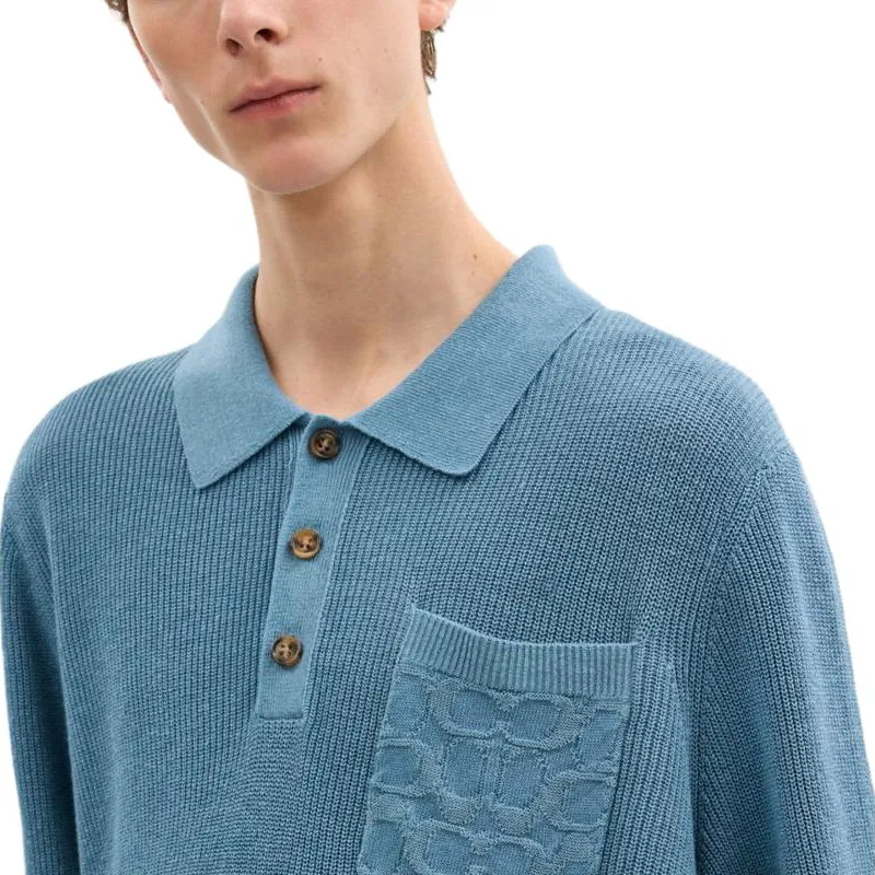 COACH SS25 Polo Shirt Men's Blue-3