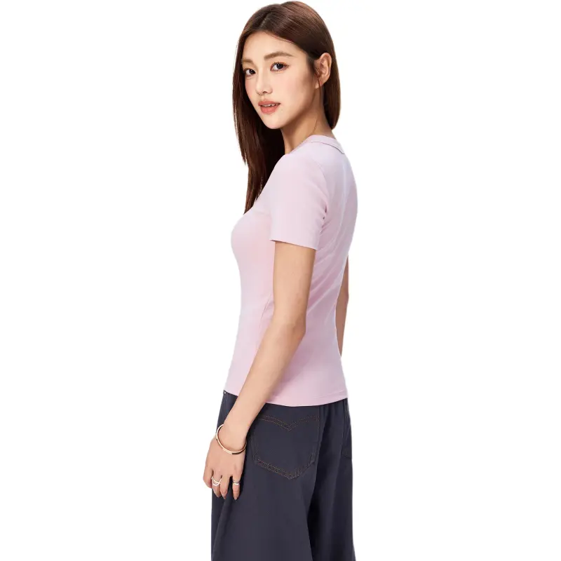 Wen Shan T Shirts Women's Pink-1