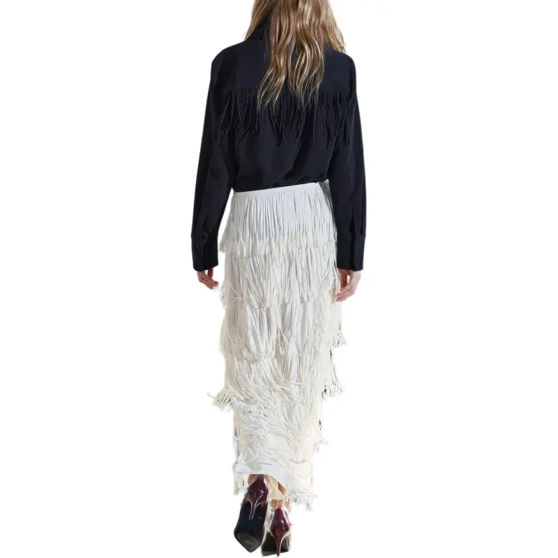 ZARA ZW Series Casual Long Skirts Women's Natural Color-2