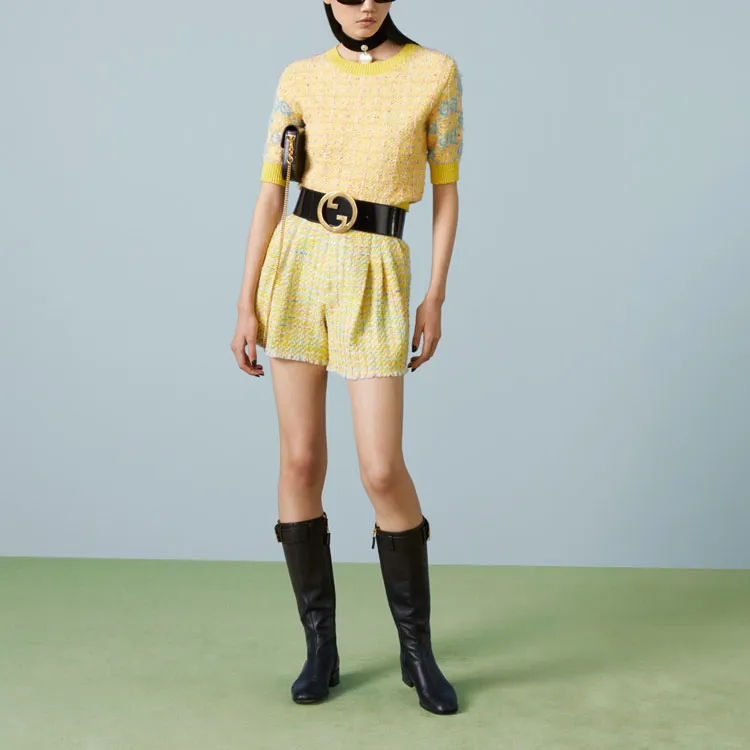 GUCCI Casual Shorts Women's Yellow-2