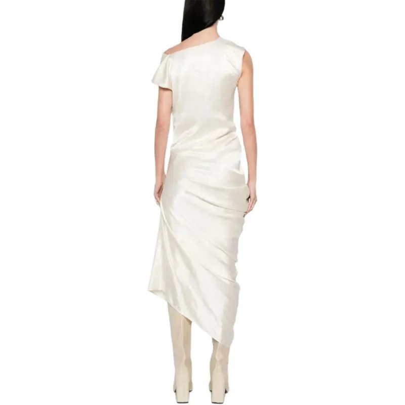 Alexander McQueen Asymmetric Midi Dress-2