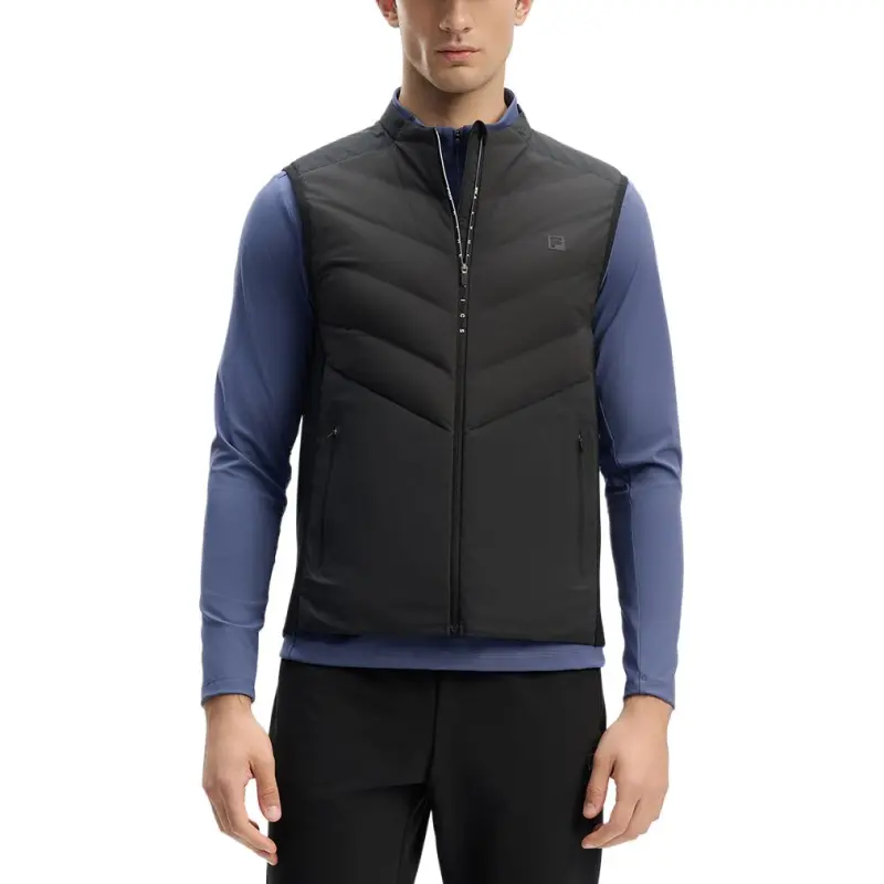 FILA Vest Men's Pitch Black With Free Necklace-5