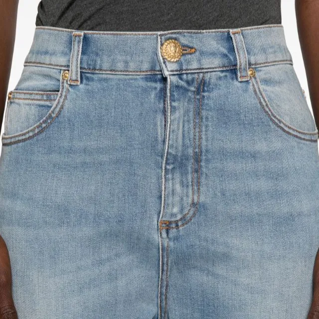BALMAIN Logo-patch Tapered Jeans-4