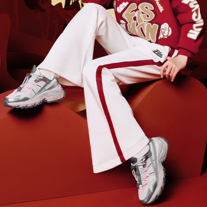 FILA FUSION LIFE Knitted Sweatpants Women's Cloud White-2