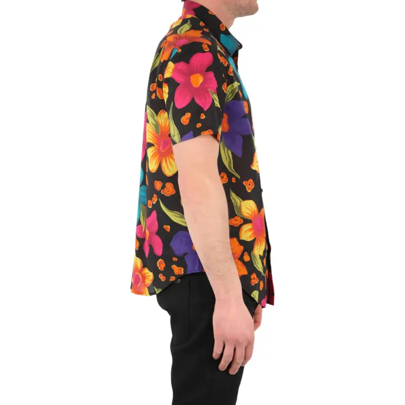 SAINT LAURENT Floral Printed Short Sleeved Shirt-6