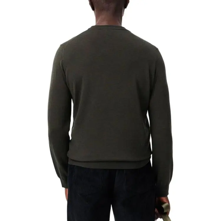 LACOSTE Logo Embroidered Crewneck Knitted Jumper-2