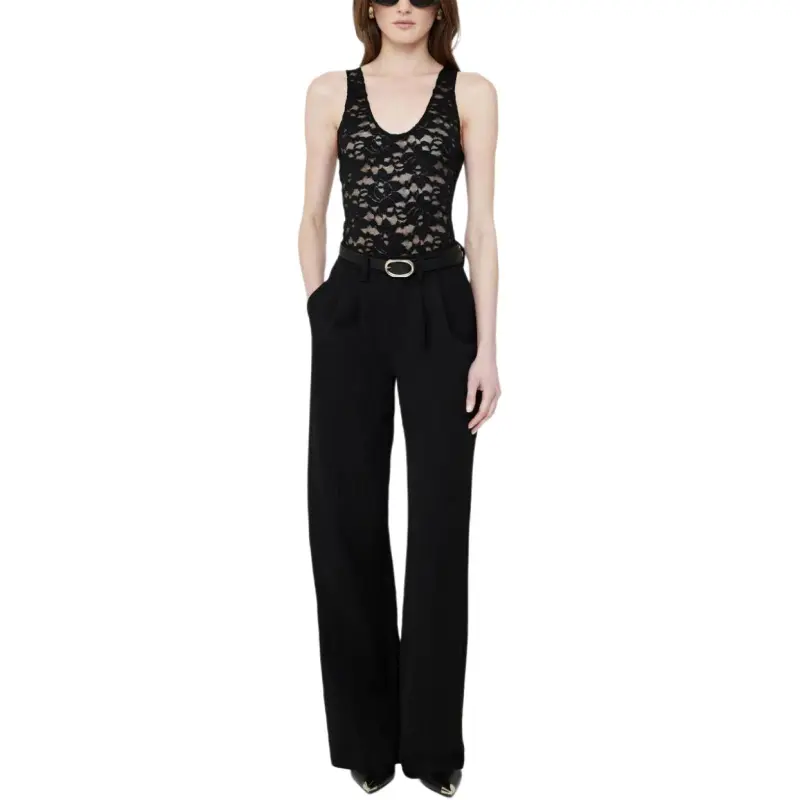 Anine Bing Alysha Scoop Neck Body Suit-1