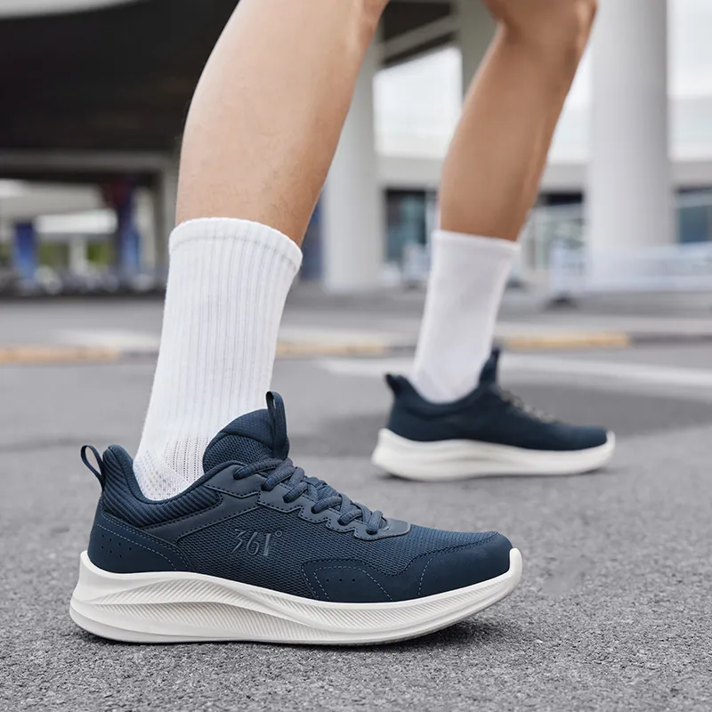 361° Anti-Slip Wear-Resistant Low-Top Running Shoes Men's Blue White-4
