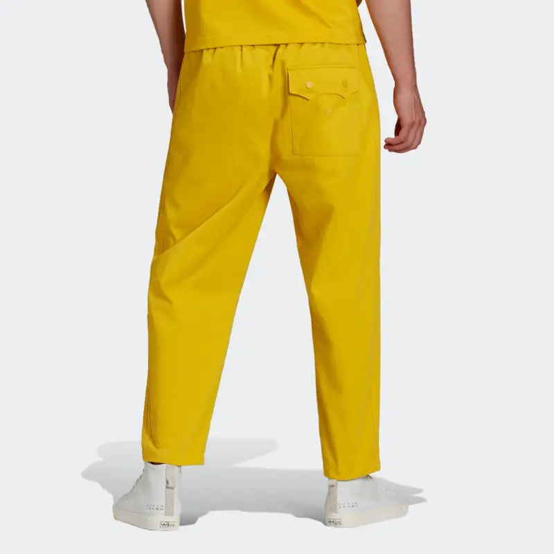 Adidas Originals Adicolor Trefoil TWILL PANTS Knitted Sports Pants Men Yellow-2