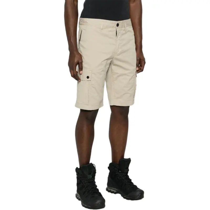 STONE ISLAND Compass Patch Knee Length Cargo Shorts-4