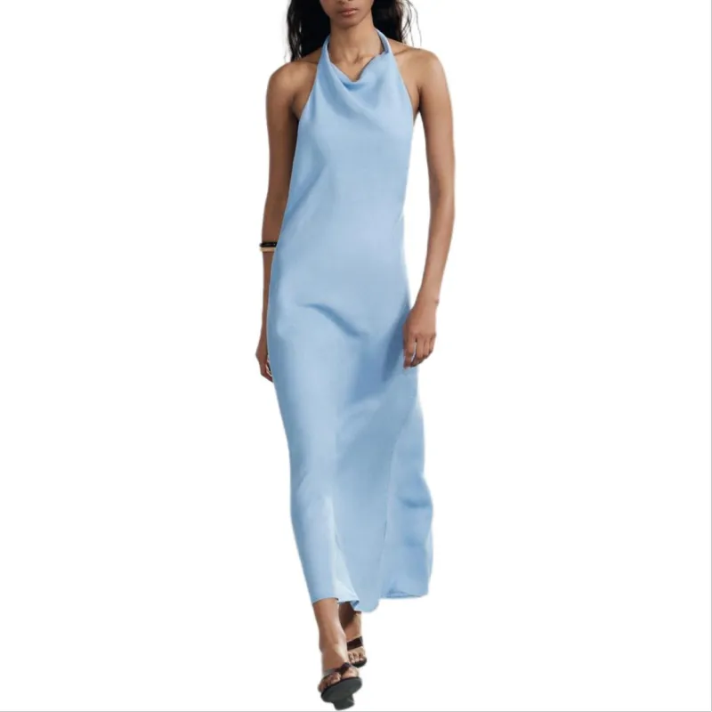 ZARA Sleeveless Dress Women's Light Blue-2