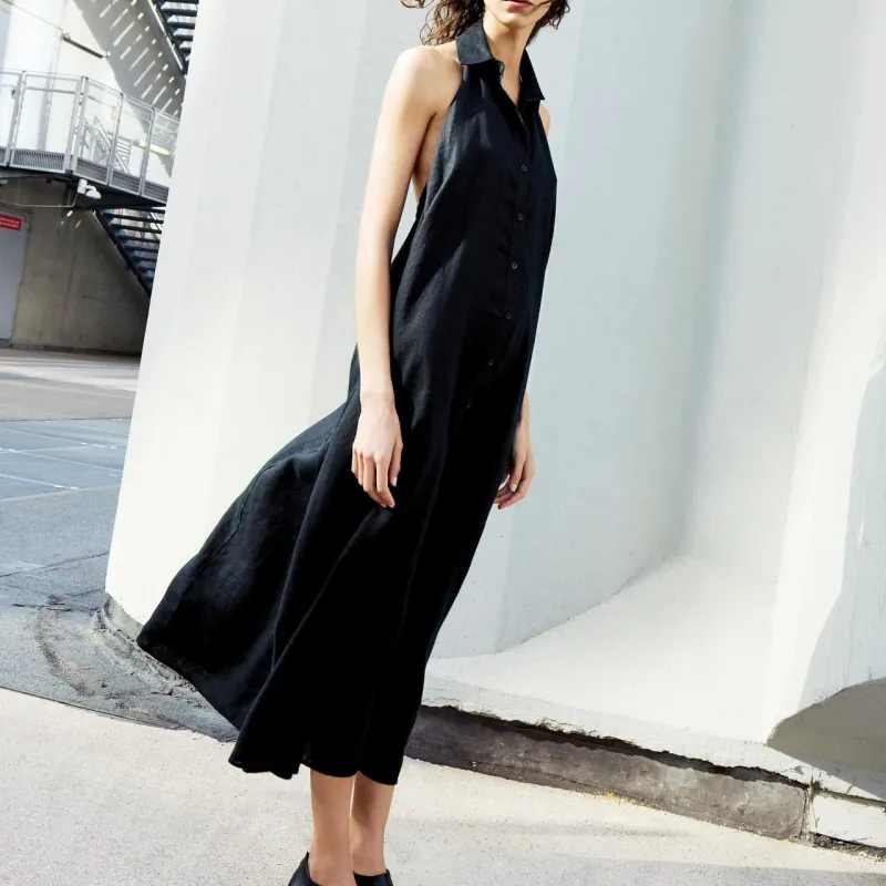 ZARA ZW Series Sleeveless Dress Women's Black-2