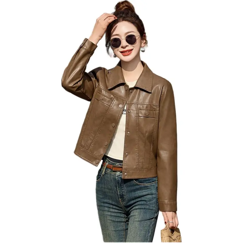 Fele.d Leather Jackets Women's-6