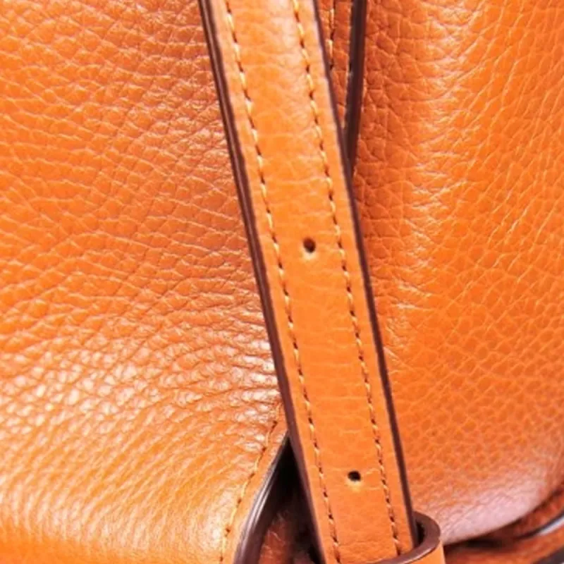 COACH Leather Tote Bag, Shopping Bag, Handbag Women's Orange-8