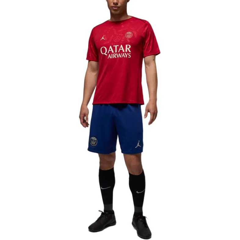 JORDAN Paris Saint Germain Academy Pro Fourth Men's JORDAN Dri FIT Soccer Short Sleeve Pre Match Top-2