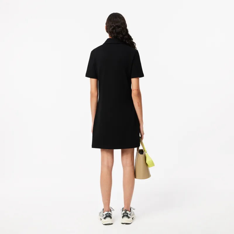 LACOSTE Short Sleeved Dresses Women's Black-2
