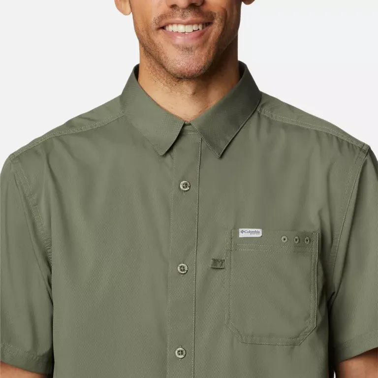 Columbia PFG Slack Tide Omni-Shade Omni-Wick Shirt Men's Green-3