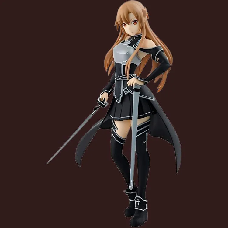 BANPRESTO Asuna/Kikuchi Asuna SQ Series Glass Factory Sword Art Online Kirito Color Scheme 17cm Bonus Gifts-3