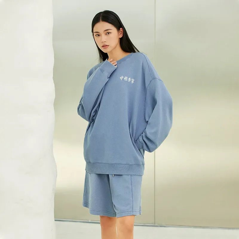 LiNing Sweatshirt Fall Unisex Bright Blue-5
